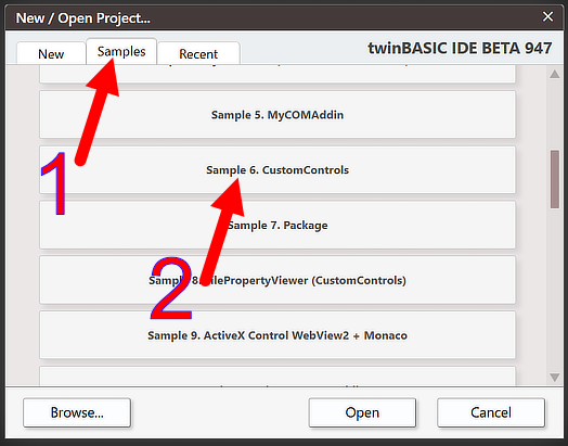 Custom Control Sample Project