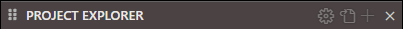 Project Explorer Header