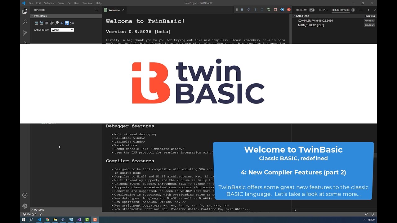 twinBASIC - New Compiler Features (part 2) (watch on YouTube)