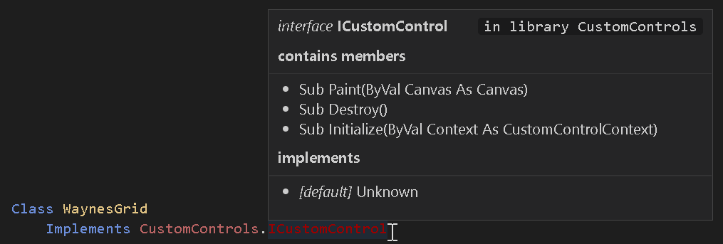 CustomControl ICustomControl interface